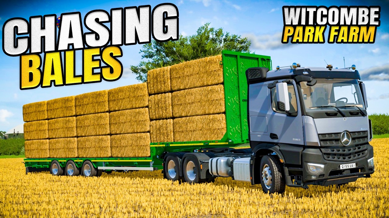 CHASING BALES WITH OUR NEW LORRY Witcombe Park Farm Farming Simulator 25 Episode 32