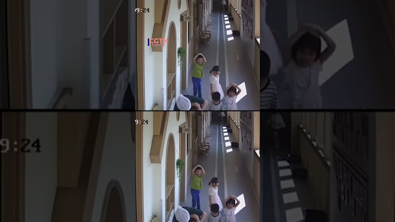 Teachers react instantly to keep kindergarteners safe during earthquake